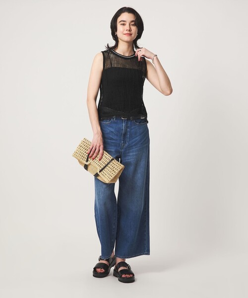 green label relaxing（グリーンレーベルリラクシング）の「フリンジ ニット ベスト（ベスト・レディース・ブラック/その他1/オフホワイト・FREE）」の17枚目の写真