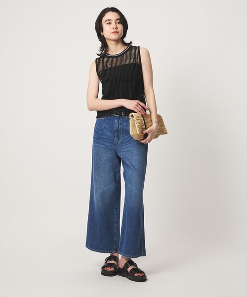 green label relaxing（グリーンレーベルリラクシング）の「フリンジ ニット ベスト（ベスト・レディース・ブラック/その他1/オフホワイト・FREE）」の18枚目の写真
