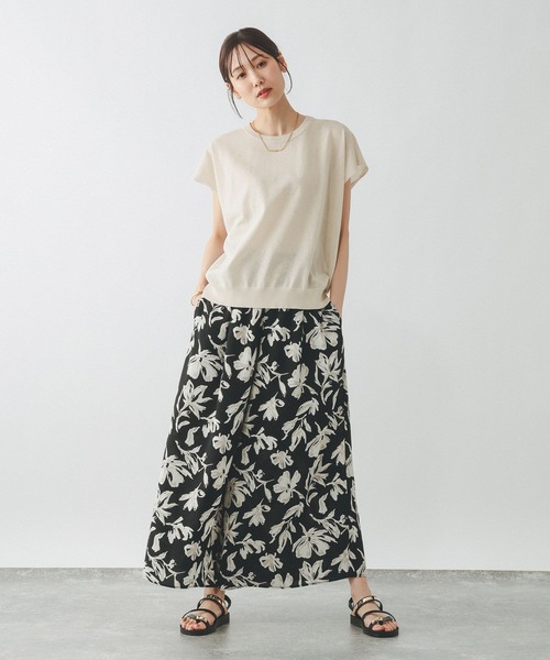 GLOBAL WORK（グローバルワーク）の「リネン混シアーフレンチプルオーバー/655851（Tシャツ/カットソー・レディース・スミクロ/ブラウン系/グレイッシュベージュ・LARGE/MEDIUM）」の12枚目の写真