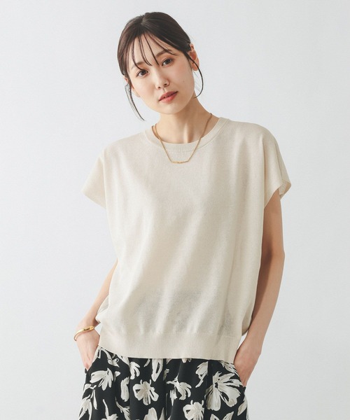GLOBAL WORK（グローバルワーク）の「リネン混シアーフレンチプルオーバー/655851（Tシャツ/カットソー・レディース・スミクロ/ブラウン系/グレイッシュベージュ・LARGE/MEDIUM）」の14枚目の写真