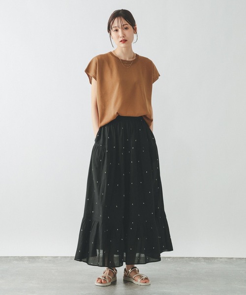 GLOBAL WORK（グローバルワーク）の「リネン混シアーフレンチプルオーバー/655851（Tシャツ/カットソー・レディース・スミクロ/ブラウン系/グレイッシュベージュ・LARGE/MEDIUM）」の8枚目の写真