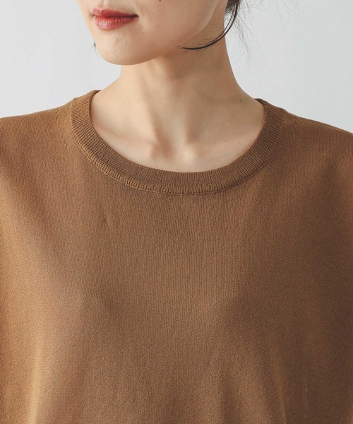 GLOBAL WORK（グローバルワーク）の「リネン混シアーフレンチプルオーバー/655851（Tシャツ/カットソー・レディース・スミクロ/ブラウン系/グレイッシュベージュ・LARGE/MEDIUM）」の19枚目の写真