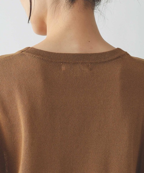 GLOBAL WORK（グローバルワーク）の「リネン混シアーフレンチプルオーバー/655851（Tシャツ/カットソー・レディース・スミクロ/ブラウン系/グレイッシュベージュ・LARGE/MEDIUM）」の20枚目の写真