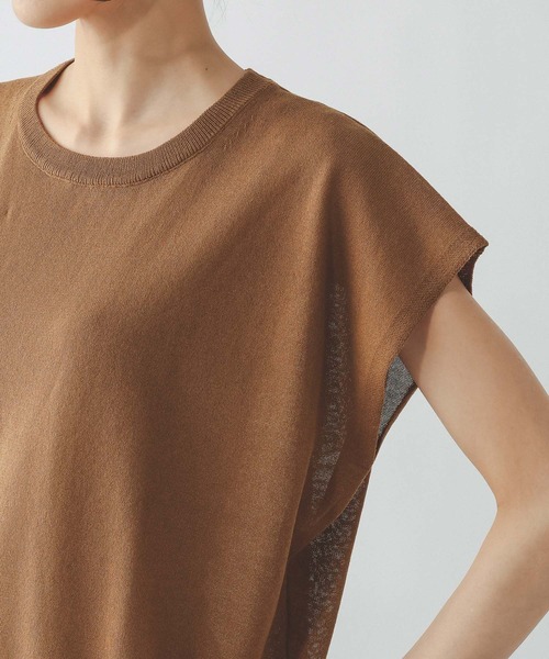 GLOBAL WORK（グローバルワーク）の「リネン混シアーフレンチプルオーバー/655851（Tシャツ/カットソー・レディース・スミクロ/ブラウン系/グレイッシュベージュ・LARGE/MEDIUM）」の21枚目の写真