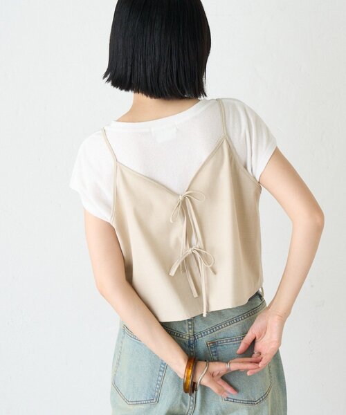 CIAOPANIC TYPY(チャオパニックティピー)の「【マルチウェイ】ビスチェ付きレースブラウスTee(Tシャツ/カットソー・レディース・ホワイト/ブラック/アイボリー・ONE SIZE)」の3枚目の写真