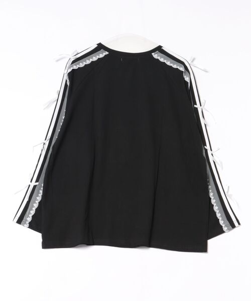 almo(アルモ)の「【Bls】 【ZL】【Bling Leads】レース×リボン スウェットトップス(BL)(Tシャツ/カットソー・レディース・ブラック・FREE)」の5枚目の写真