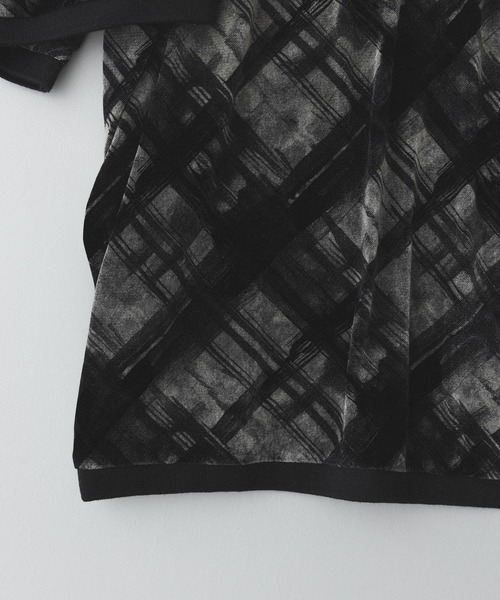 remer(リメール)の「シアーフロッキーポロシャツ / sheer flocky polo shirt(ポロシャツ・メンズ・ブラック・SMALL/X-SMALL/LARGE/MEDIUM)」の6枚目の写真