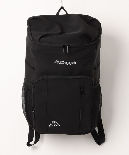 Kappa(カッパ)の「【Kappa/カッパ】ボックスタイプバックパック ナイロンリュックサック 通学 部活(バックパック/リュック・メンズ・ホワイト×ブラック/ブラック×ブラック・FREE)」の2枚目の写真