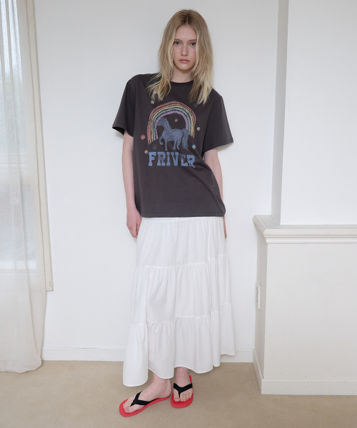 FRIVER07（フリバー07）の「Shirring flare long skirt [FRSP08SK01]_Ivory（スカート・レディース・アイボリー・FREE）」の2枚目の写真