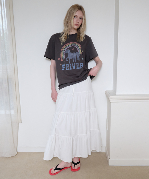 FRIVER07（フリバー07）の「Shirring flare long skirt [FRSP08SK01]_Ivory（スカート・レディース・アイボリー・FREE）」の3枚目の写真