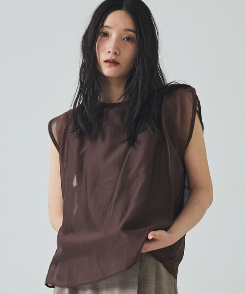 abahouse mavie（アバハウスマヴィ）の「【シアー】レイヤードドッキングプルオーバー（その他トップス・レディース・ブラック/イエロー/ブラウン/ホワイト・フリー）」の3枚目の写真