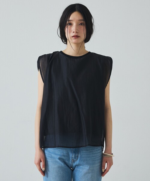 abahouse mavie（アバハウスマヴィ）の「【シアー】レイヤードドッキングプルオーバー（その他トップス・レディース・ブラック/イエロー/ブラウン/ホワイト・フリー）」の17枚目の写真