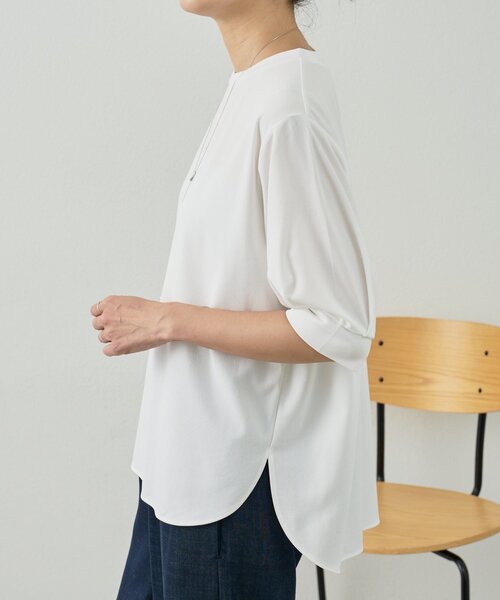 BEARDSLEY(ビアズリー)の「半袖Tブラウス(Tシャツ/カットソー・レディース・ホワイト/ブラック・FREE)」の10枚目の写真