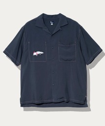 go slow caravan | T/R ワンポイント刺繍 S/S オープンシャツ(シャツ/ブラウス)