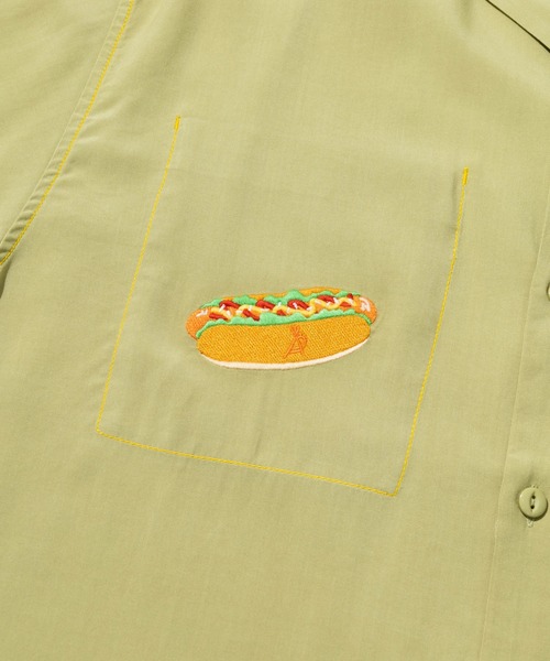 go slow caravan(ゴースローキャラバン)の「T/R ワンポイント刺繍 S/S オープンシャツ(シャツ/ブラウス・メンズ・コーラルピンク/セージグリーン/チャコールグレー/ブルー系その他・MEDIUM/X-LARGE/LARGE)」の14枚目の写真