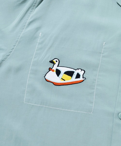 go slow caravan(ゴースローキャラバン)の「T/R ワンポイント刺繍 S/S オープンシャツ(シャツ/ブラウス・メンズ・コーラルピンク/セージグリーン/チャコールグレー/ブルー系その他・MEDIUM/X-LARGE/LARGE)」の20枚目の写真