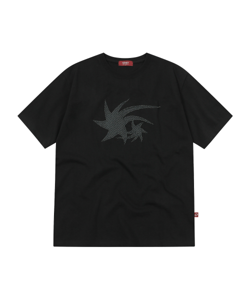 S'EST(エスイーエスティー)の「Dot Star Applique T-shirts Black(Tシャツ/カットソー・メンズ・ブラック・SMALL/MEDIUM/LARGE)」の1枚目の写真