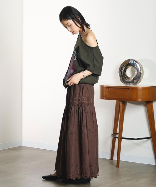 ROSE BUD(ローズバッド)の「OKIRAKU×ROSEBUD/DRAWSTRING GRAPHIC TOP(Tシャツ/カットソー・レディース・レッド/ブラック・ONE SIZE)」の17枚目の写真