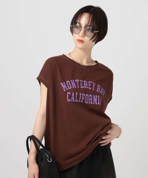 BAYFLOW(ベイフロー)の「フレンチドルマンプリントT(Tシャツ/カットソー・レディース・ブラウン/グレー/オフホワイト/ライトベージュ・FREE)」の3枚目の写真