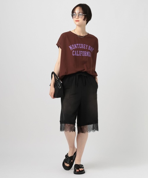 BAYFLOW(ベイフロー)の「フレンチドルマンプリントT(Tシャツ/カットソー・レディース・ブラウン/グレー/オフホワイト/ライトベージュ・FREE)」の13枚目の写真