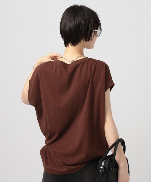 BAYFLOW(ベイフロー)の「フレンチドルマンプリントT(Tシャツ/カットソー・レディース・ブラウン/グレー/オフホワイト/ライトベージュ・FREE)」の15枚目の写真