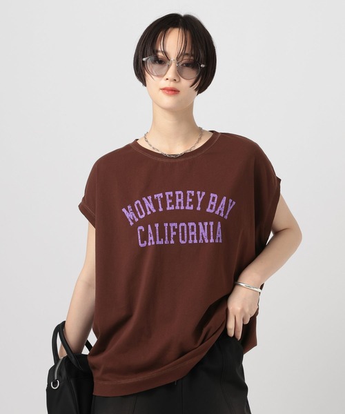 BAYFLOW(ベイフロー)の「フレンチドルマンプリントT(Tシャツ/カットソー・レディース・ブラウン/グレー/オフホワイト/ライトベージュ・FREE)」の5枚目の写真