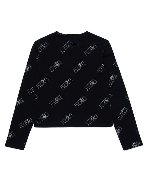 MM6 Maison Margiela（ｴﾑｴﾑｼｯｸｽ ﾒｿﾞﾝ ﾏﾙｼﾞｪﾗ）の「MM6 Maison Margiela(エムエムシックス メゾン マルジェラ)Kids & Junior ブランドロゴ長袖Tシャツカットソー（Tシャツ/カットソー・キッズ・ブラック・14Y/16Y）」の2枚目の写真
