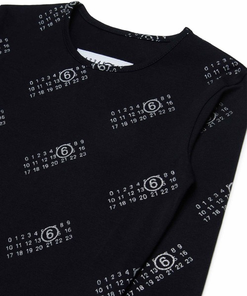 MM6 Maison Margiela（ｴﾑｴﾑｼｯｸｽ ﾒｿﾞﾝ ﾏﾙｼﾞｪﾗ）の「MM6 Maison Margiela(エムエムシックス メゾン マルジェラ)Kids & Junior ブランドロゴ長袖Tシャツカットソー（Tシャツ/カットソー・キッズ・ブラック・14Y/16Y）」の3枚目の写真