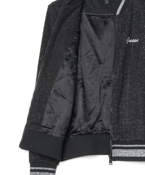 Guess(ゲス)の「JOLE Bomber Sweatshirt ジャケット ブルゾン(ブルゾン・レディース・ブラック×ホワイト・SMALL/X-SMALL)」の9枚目の写真