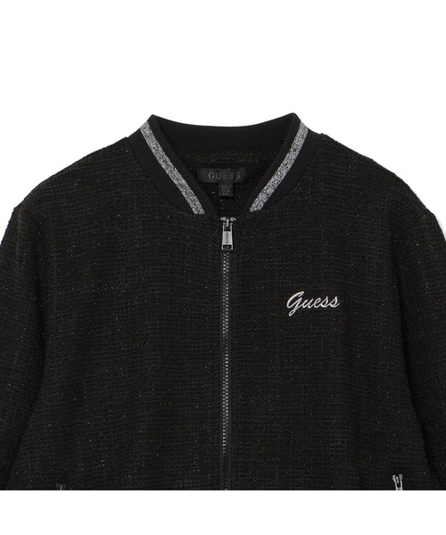 Guess(ゲス)の「JOLE Bomber Sweatshirt ジャケット ブルゾン(ブルゾン・レディース・ブラック×ホワイト・SMALL/X-SMALL)」の3枚目の写真