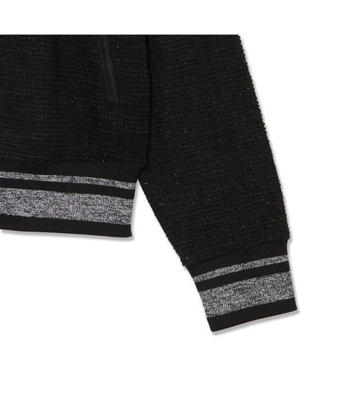 Guess(ゲス)の「JOLE Bomber Sweatshirt ジャケット ブルゾン(ブルゾン・レディース・ブラック×ホワイト・SMALL/X-SMALL)」の4枚目の写真