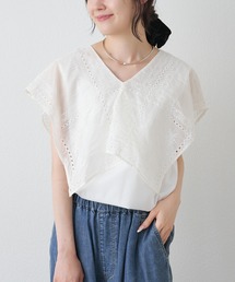 PUAL CE CIN | スクエア刺繍レースブラウス(シャツ/ブラウス)