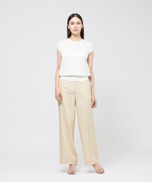 EPOCA(エポカ)の「シアーシャーリングニット プルオーバー(Tシャツ/カットソー・レディース・レッド系その他3/ホワイト/ブラック・40)」の4枚目の写真