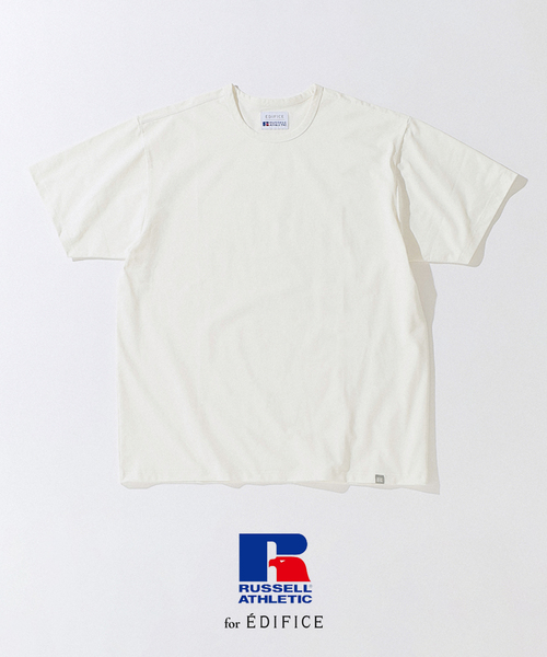 Russell Athletic(ラッセルアスレティック)の「RUSSELL ATHLETIC(ラッセル アスレティック)別注Tシャツ(Tシャツ/カットソー・メンズ・ブラック/ホワイト/チャコールグレー・LARGE/MEDIUM/X-LARGE)」の2枚目の写真