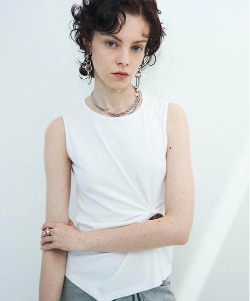 JOSE MOON（ジョゼムーン）の「<SIGNATURE PIN>TANK TOP/タンクトップ（タンクトップ・レディース・ホワイト/ブラック/ピンク・FREE）」の21枚目の写真