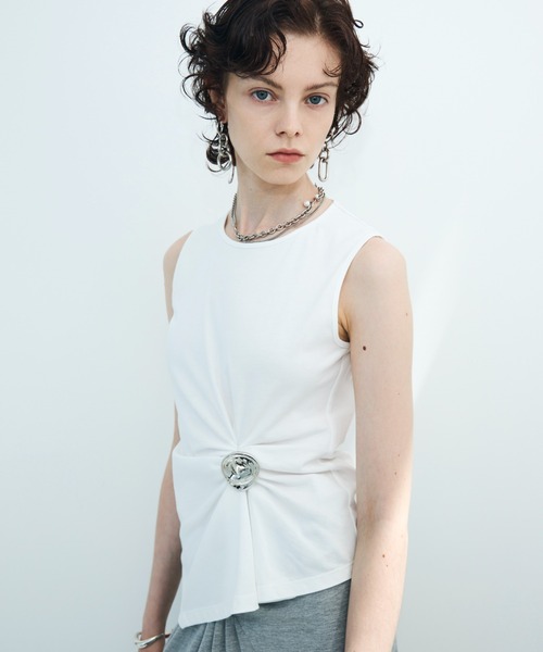 JOSE MOON（ジョゼムーン）の「<SIGNATURE PIN>TANK TOP/タンクトップ（タンクトップ・レディース・ホワイト/ブラック/ピンク・FREE）」の22枚目の写真