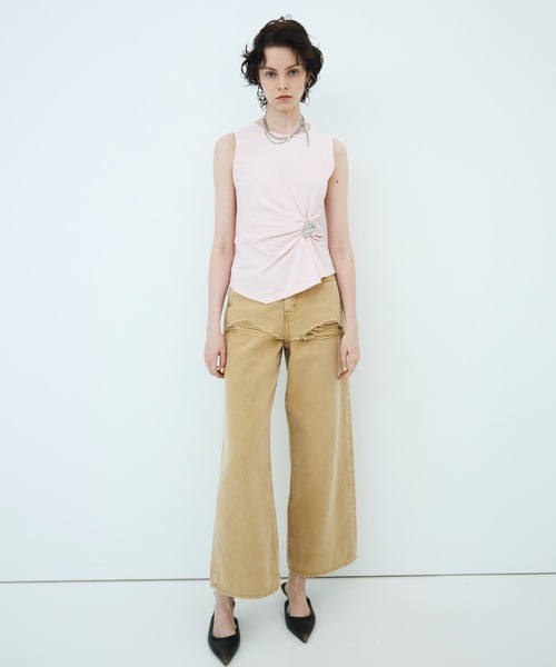 JOSE MOON（ジョゼムーン）の「<SIGNATURE PIN>TANK TOP/タンクトップ（タンクトップ・レディース・ホワイト/ブラック/ピンク・FREE）」の12枚目の写真