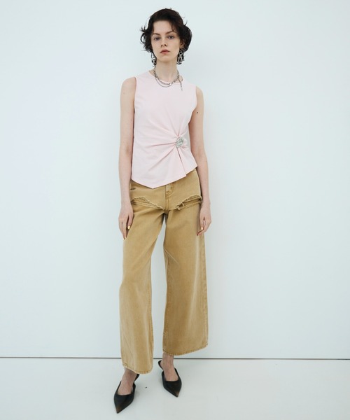 JOSE MOON（ジョゼムーン）の「<SIGNATURE PIN>TANK TOP/タンクトップ（タンクトップ・レディース・ホワイト/ブラック/ピンク・FREE）」の14枚目の写真
