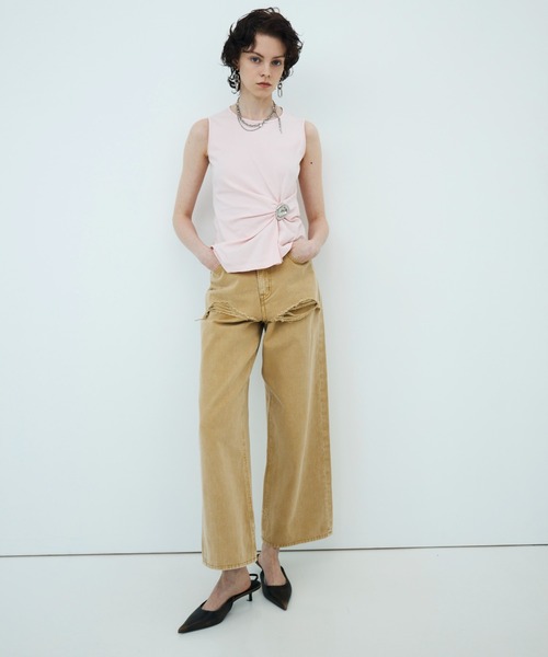 JOSE MOON（ジョゼムーン）の「<SIGNATURE PIN>TANK TOP/タンクトップ（タンクトップ・レディース・ホワイト/ブラック/ピンク・FREE）」の15枚目の写真