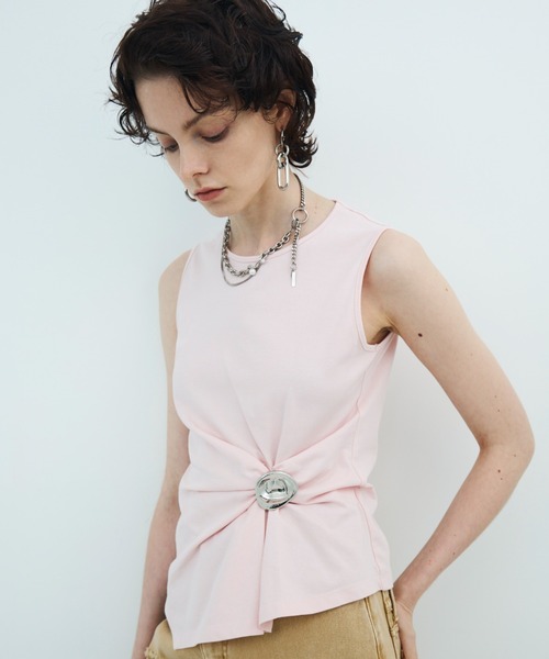 JOSE MOON（ジョゼムーン）の「<SIGNATURE PIN>TANK TOP/タンクトップ（タンクトップ・レディース・ホワイト/ブラック/ピンク・FREE）」の10枚目の写真