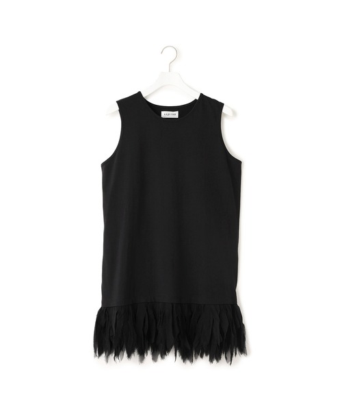 ADAM ET ROPE'(アダムエロペ)の「【AAYUSHI for ADAM ET ROPE'】別注Feather frill cut&sew tunic(Tシャツ/カットソー・レディース・ブラック/ピンク・FREE)」の18枚目の写真