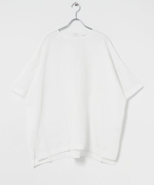 かぐれ（カグレ）の「リネンワイドプルオーバーシャツ（シャツ/ブラウス・レディース・ブラウン/オフホワイト/ブラック・FREE）」の11枚目の写真