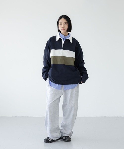 LOWRYS FARM（ローリーズファーム）の「【LFM(U)】フロントパネルラガーシャツ　1069572（Tシャツ/カットソー・メンズ・ブラウン/ネイビー・LARGE/MEDIUM）」の4枚目の写真