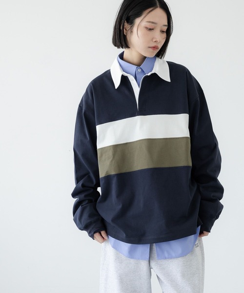 LOWRYS FARM（ローリーズファーム）の「【LFM(U)】フロントパネルラガーシャツ　1069572（Tシャツ/カットソー・メンズ・ブラウン/ネイビー・LARGE/MEDIUM）」の7枚目の写真