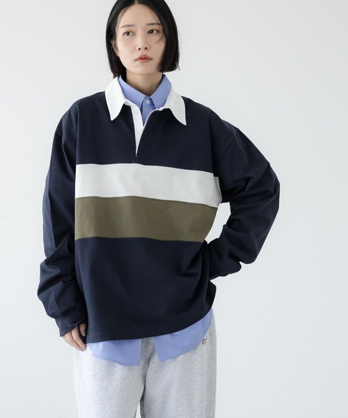 LOWRYS FARM（ローリーズファーム）の「【LFM(U)】フロントパネルラガーシャツ　1069572（Tシャツ/カットソー・メンズ・ブラウン/ネイビー・LARGE/MEDIUM）」の8枚目の写真