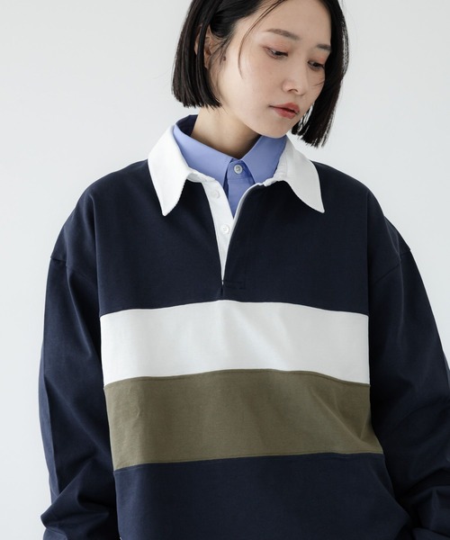 LOWRYS FARM（ローリーズファーム）の「【LFM(U)】フロントパネルラガーシャツ　1069572（Tシャツ/カットソー・メンズ・ブラウン/ネイビー・LARGE/MEDIUM）」の9枚目の写真