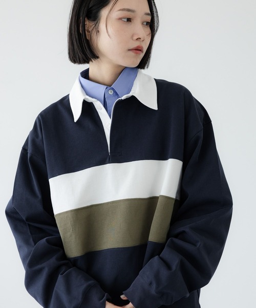 LOWRYS FARM（ローリーズファーム）の「【LFM(U)】フロントパネルラガーシャツ　1069572（Tシャツ/カットソー・メンズ・ブラウン/ネイビー・LARGE/MEDIUM）」の10枚目の写真