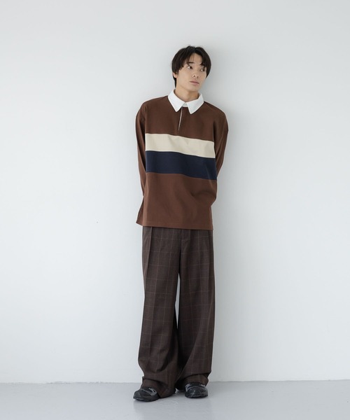 LOWRYS FARM（ローリーズファーム）の「【LFM(U)】フロントパネルラガーシャツ　1069572（Tシャツ/カットソー・メンズ・ブラウン/ネイビー・LARGE/MEDIUM）」の11枚目の写真