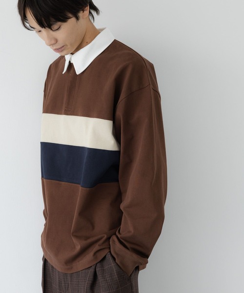 LOWRYS FARM（ローリーズファーム）の「【LFM(U)】フロントパネルラガーシャツ　1069572（Tシャツ/カットソー・メンズ・ブラウン/ネイビー・LARGE/MEDIUM）」の14枚目の写真