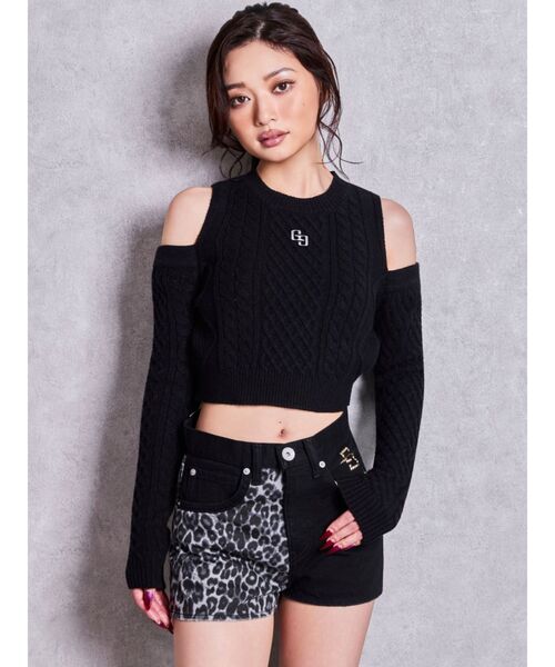 GYDA(ジェイダ)の「GG studs leopardショートパンツ(その他パンツ・レディース・ブラック/ブラウン・SMALL/MEDIUM)」の12枚目の写真